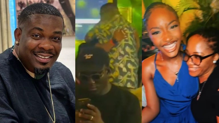 DON JAZZY’S CLOSE EMBRACE WITH AYRA STARR’S MOTHER AT THE SINGER’S ALBUM LISTENING PARTY SPARKS VARIED REACTIONS ON THE INTERNET.