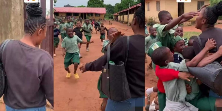 Teacher shares how students welcomed her after 2 weeks sick leave, video melts hearts