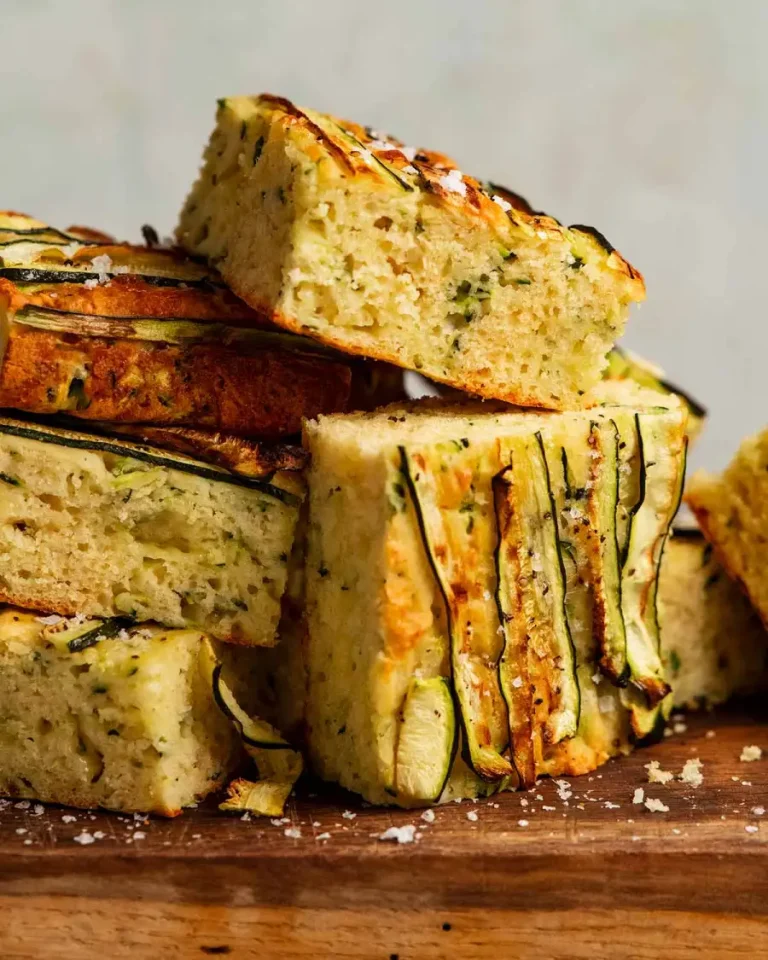 Zucchini cheese muffin slab