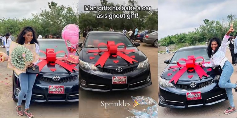 EKSU graduate receives sign-out gift, ‘a new car’ from boyfriend