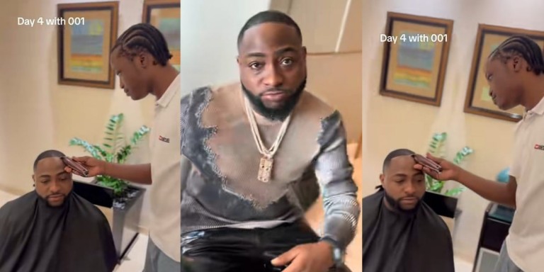 Davido’s personal barber flies to Dubai to give him haircut