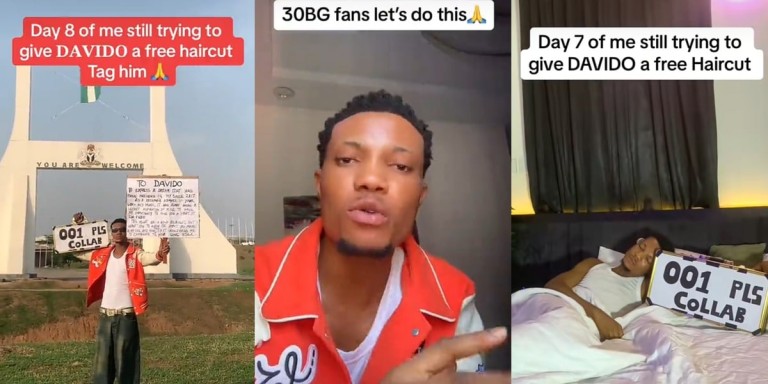 Abuja barber takes to TikTok and Instagram, begs Davido for a chance to cut his hair