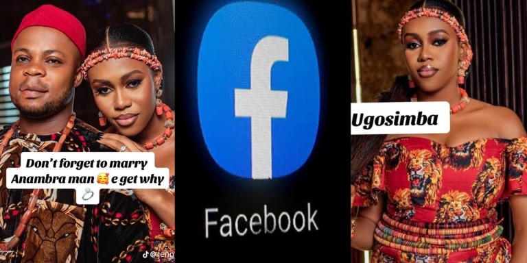 Nigerian lady ties the knot with man she met on Facebook, encourages others to search online