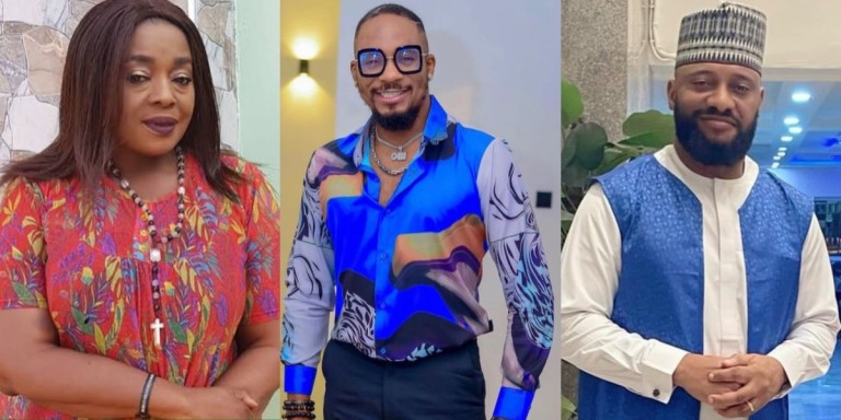 “Rita Edochie Speaks Out Amidst Yul Edochie’s Allegations of Betrayal by Junior Pope, Calls for Resolution and Unity in Entertainment Industry”