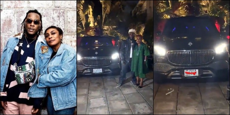 Burna Boy surprises mom with brand new Mercedes Benz Maybach for Mother’s Day