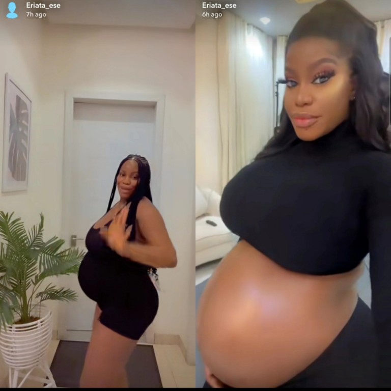 BBNaija star, Eriata Ese shares baby bump video as she admits she welcomed a child