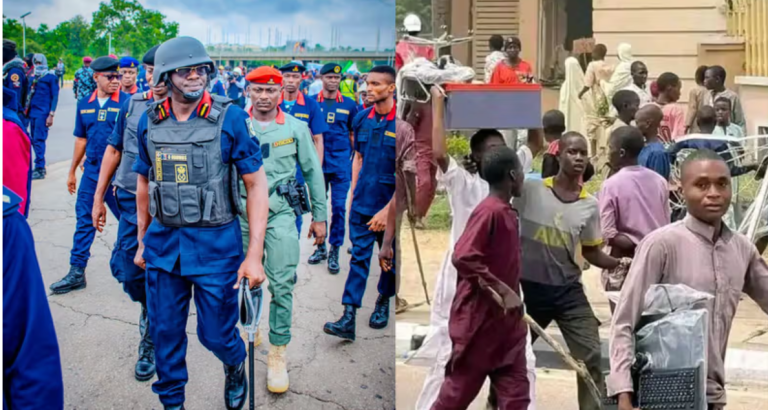 NSCDC DETAINED LOOTERS OF THE NCC INDUSTRIAL PARK IN KANO AND RECOVERED THE STOLEN ITEMS.