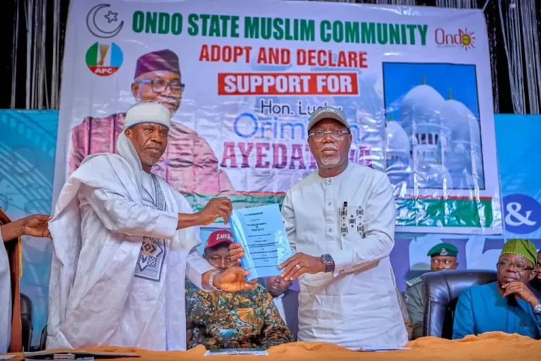 Governor Lucky Aiyedatiwa Assures Inclusive Governance in Ondo State Amid Muslim Community Endorsement