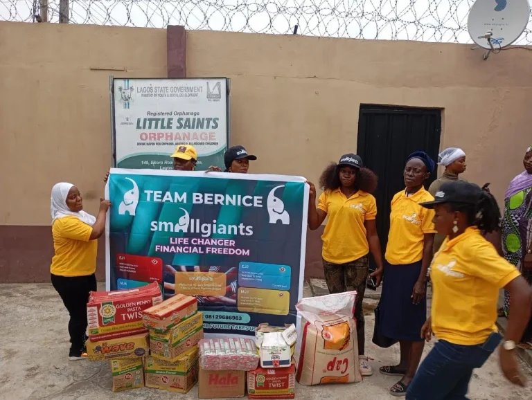 SMALLGIANT DONATES FOOD ITEMS TO LITTLE SAINTS ORPHANAGE, SUPPORTS COMMUNITY IN ABULE-EGBA