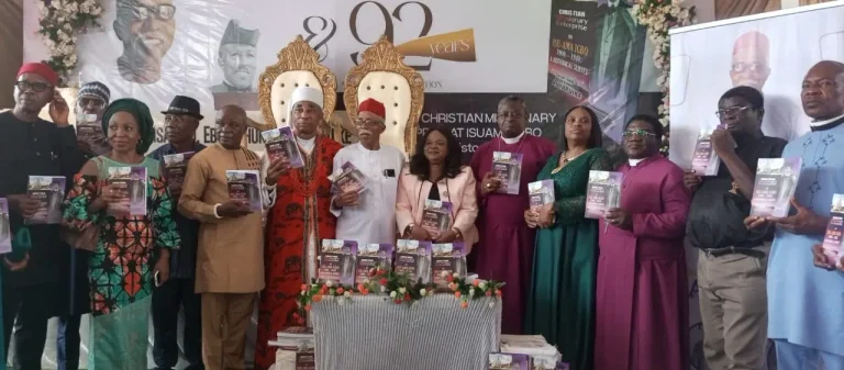 COMMUNITY LEADERS AND ANGLICAN BISHOP CELEBRATE DR. EBERECHUKWU ANYABUIKE AT BOOK UNVEILING